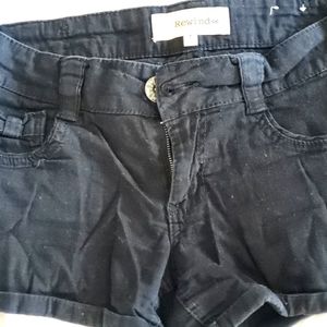 Rewind shorts, size 7, 98% cotton, 2% spandex.